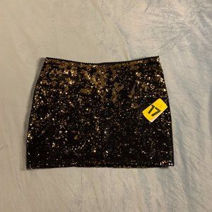Black & Gold Sequin Skirt | Forever 21